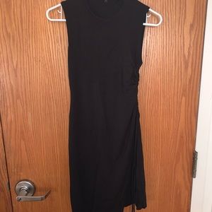 Theory women’s stretchy black mini dress (small)